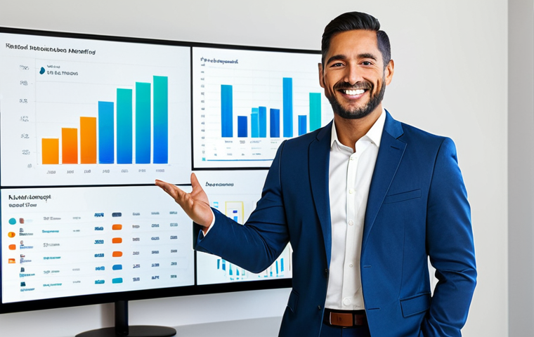 AI-Powered Real Estate Professional**
"A professional real estate agent, fully clothed in smart business attire, working at a bright, modern office with holographic displays showing property data and market analysis powered by AI. The agent is smiling confidently, engaged in a virtual meeting with a client, showing property options. Background includes charts and graphs visualizing real estate trends. perfect anatomy, correct proportions, natural pose, well-formed hands, proper finger count, safe for work, appropriate content, professional, family-friendly."
**