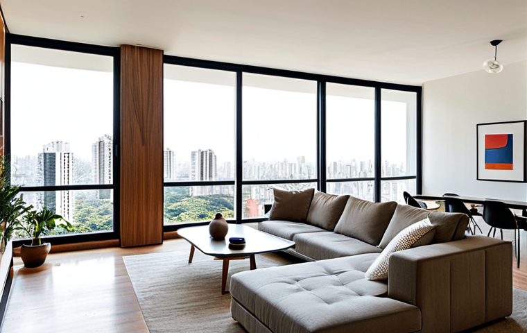 Modern Apartment Interior**

"A bright and spacious living room in a modern apartment in São Paulo, Brazil. Large windows with a city view. Minimalist decor with neutral colors and Brazilian wood accents. Fully clothed family enjoying the space, safe for work, appropriate content, perfect anatomy, natural proportions, professional interior design photography, high quality, family-friendly."

**