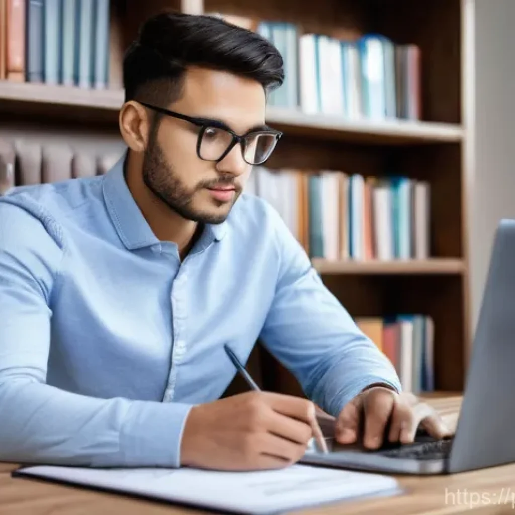 공인중개사 시험 준비를 위한 실용적인 조언 - **Prompt: "A focused, diverse young adult, approximately 20-30 years old, diligently studying real e...