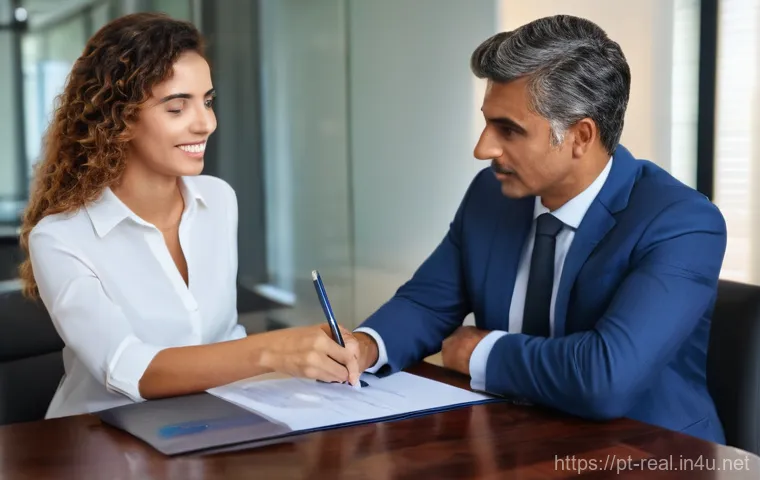 공인중개사 자격증의 사회적 가치와 관련 사례 연구 - **Prompt:** A Portuguese real estate broker, dressed in smart business attire, sits at a polished wo...