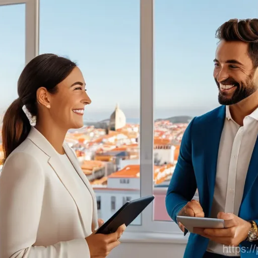 공인중개사 자격증의 활용성과 관련된 사회적 가치의 연구 - A professional and charismatic female real estate agent, in a stylish business suit, stands confiden...