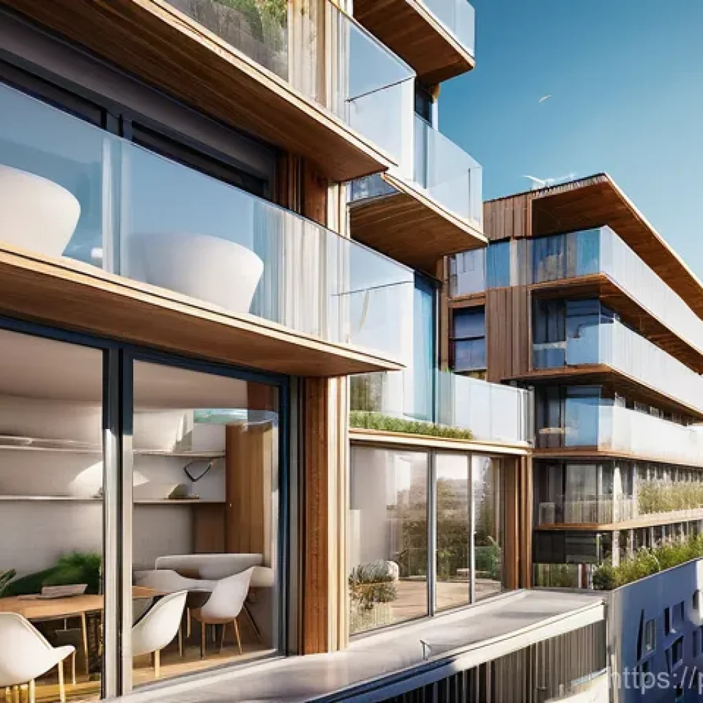 공인중개사와 지역 부동산 정책 변화에 대한 연구 - **Prompt:** A vibrant, futuristic architectural rendering of a modern, eco-friendly residential buil...