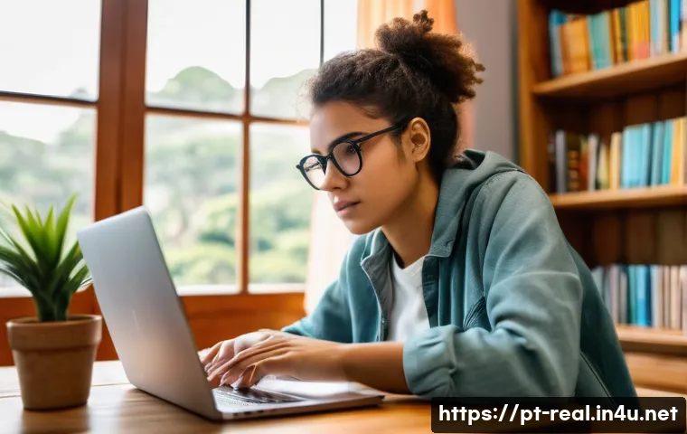 공인중개사 시험 준비와 성공적인 마무리 - A focused young Brazilian student studying at a wooden desk in a cozy, well-lit home office, surroun...