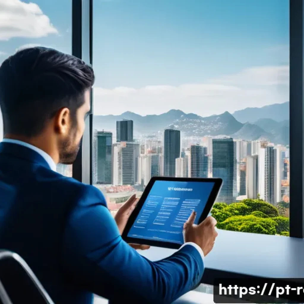 공인중개사 부동산 법률 사례 연구 - A professional real estate agent in a modern office setting, attentively reviewing detailed property...
