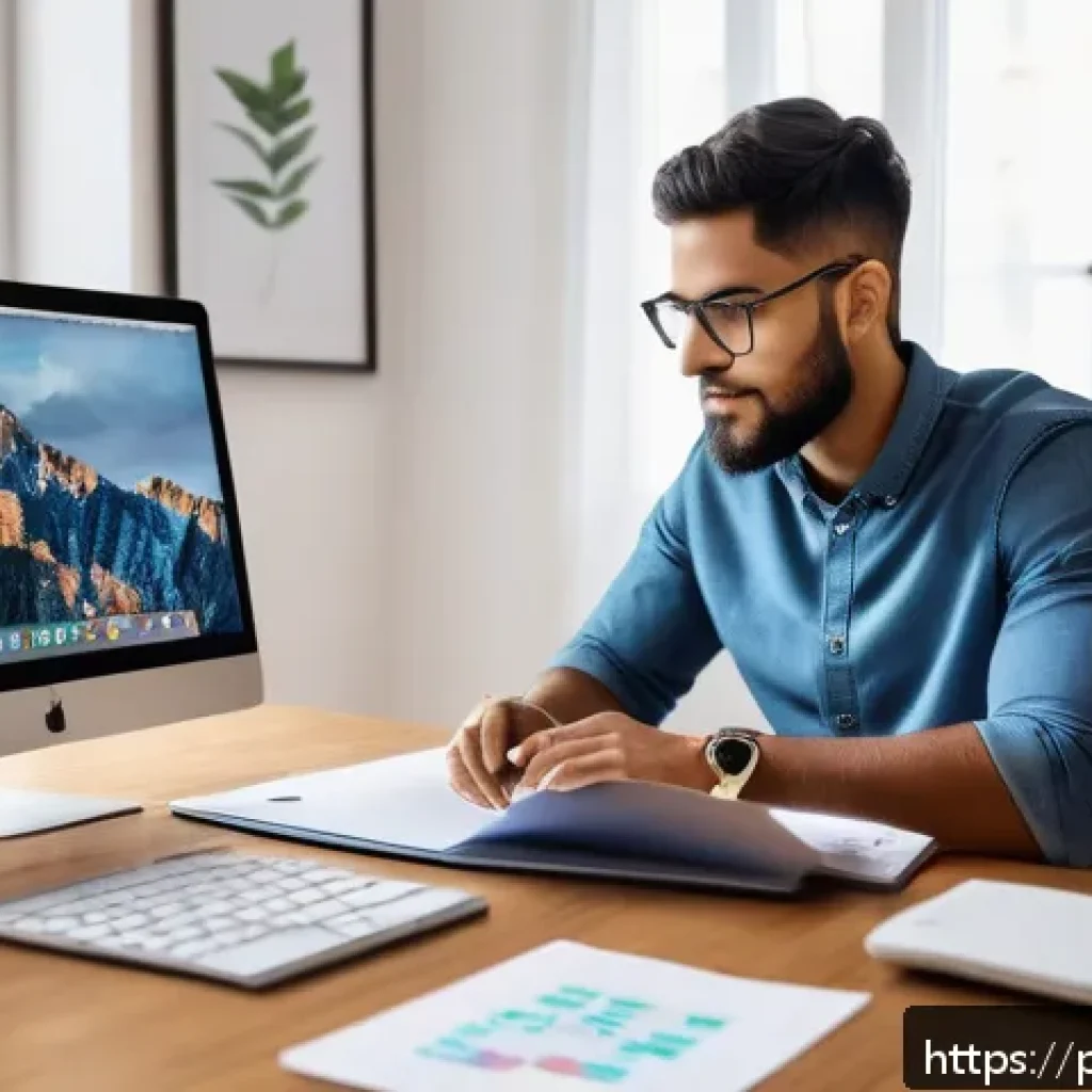 공인중개사 시험 준비를 위한 최신 강의 추천 - A modern, bright home office setup with a young adult studying for a real estate broker exam on a la...