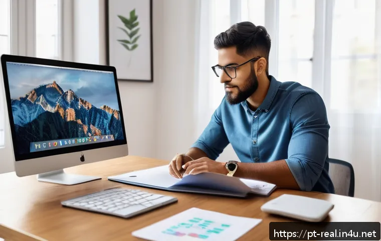 공인중개사 시험 준비를 위한 최신 강의 추천 - A modern, bright home office setup with a young adult studying for a real estate broker exam on a la...