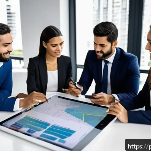 공인중개사 자격증과 관련된 사회적 가치의 연구 - A diverse group of certified real estate agents in a modern Brazilian urban office setting, includin...