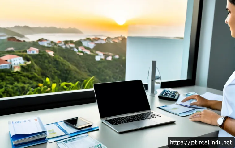 공인중개사 업무 자동화 도구 - Photorealistic Brazilian real estate agent in a bright modern office, using a laptop and smartphone ...
